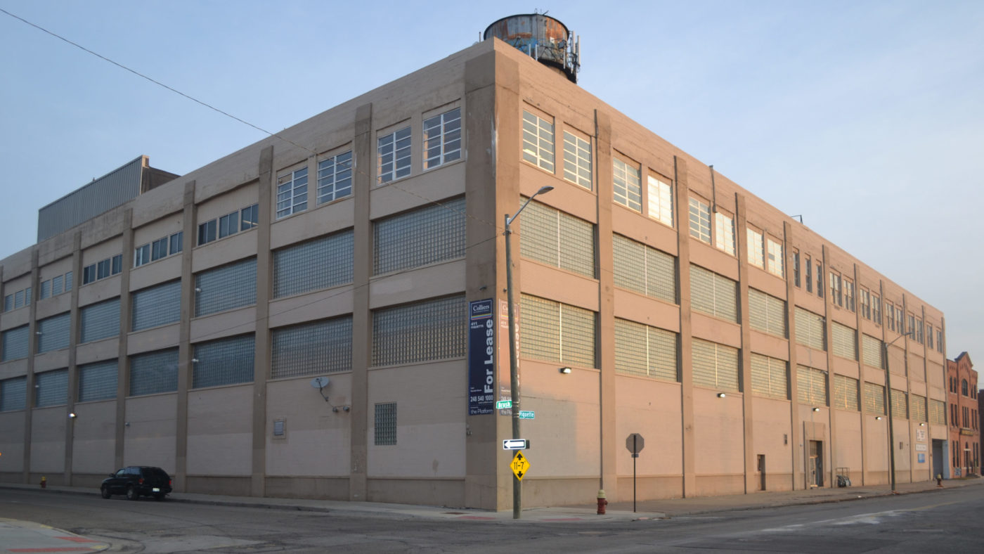 The development sits at the corner of Piquette Ave. and Beaubien St. in Milwaukee Junction. Corner of 411 Piquette Avenue building in Milwaukee Junction