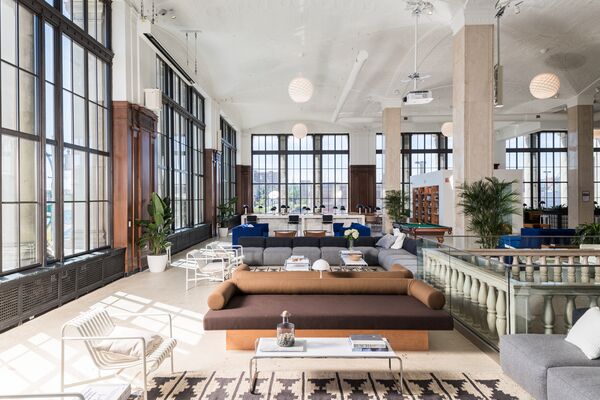 WeWork occupies four floors including the historic second floor showroom.