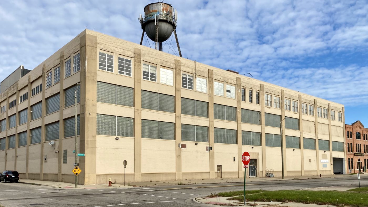 The development sits at the corner of Piquette Ave. and Beaubien St. in Milwaukee Junction. Exterior of 411 Piquette